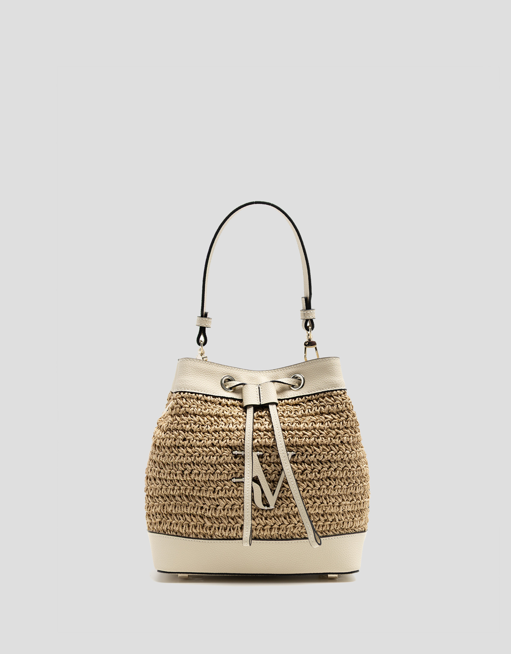 Jimena Bucket clutch bag in ecru - Woman | Roberto Verino