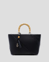 Bolso de mano Clara Satchel piel negra - Mujer | Roberto Verino