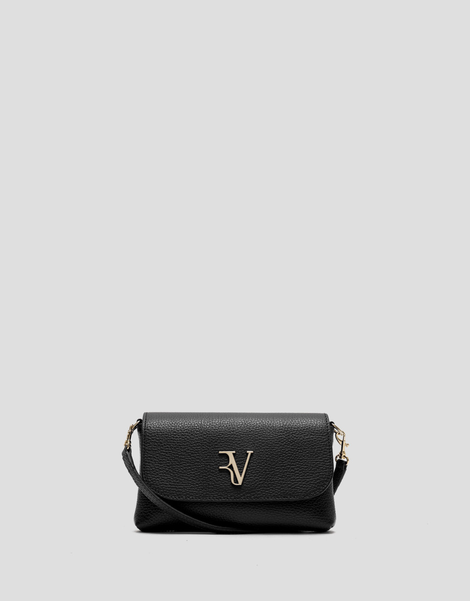 Rita black leather handbag - Woman - SS2026 | Roberto Verino