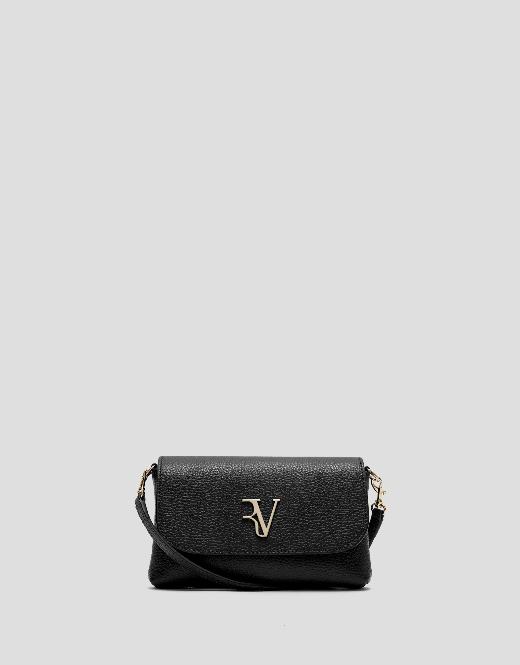 Rita black leather handbag - Woman - SS2026 | Roberto Verino