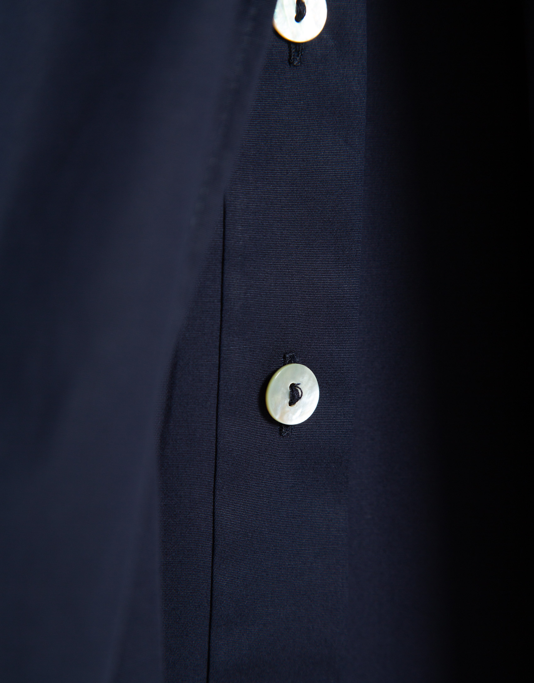 Navy blue V-neck shirt dress - Woman - SS2026 | Roberto Verino