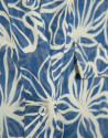 Blue and ecru floral print midi shirt dress | Roberto Verino