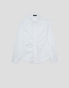 Camisa blanca de algodón con frunce en ... | Roberto Verino