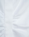 White cotton shirt with gathered front - Mujer | Roberto Verino