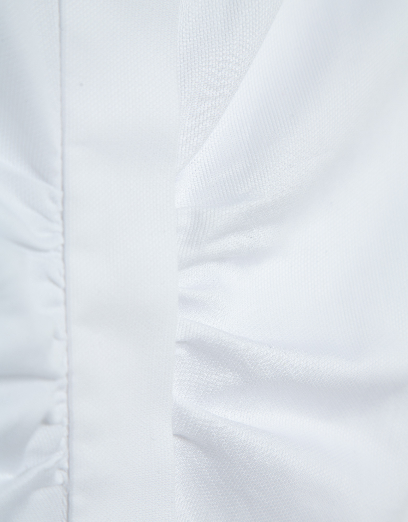 Camisa blanca de algodón con frunce en ... | Roberto Verino