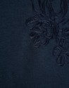 Navy blue short sleeve t-shirt with matching ... | Roberto Verino