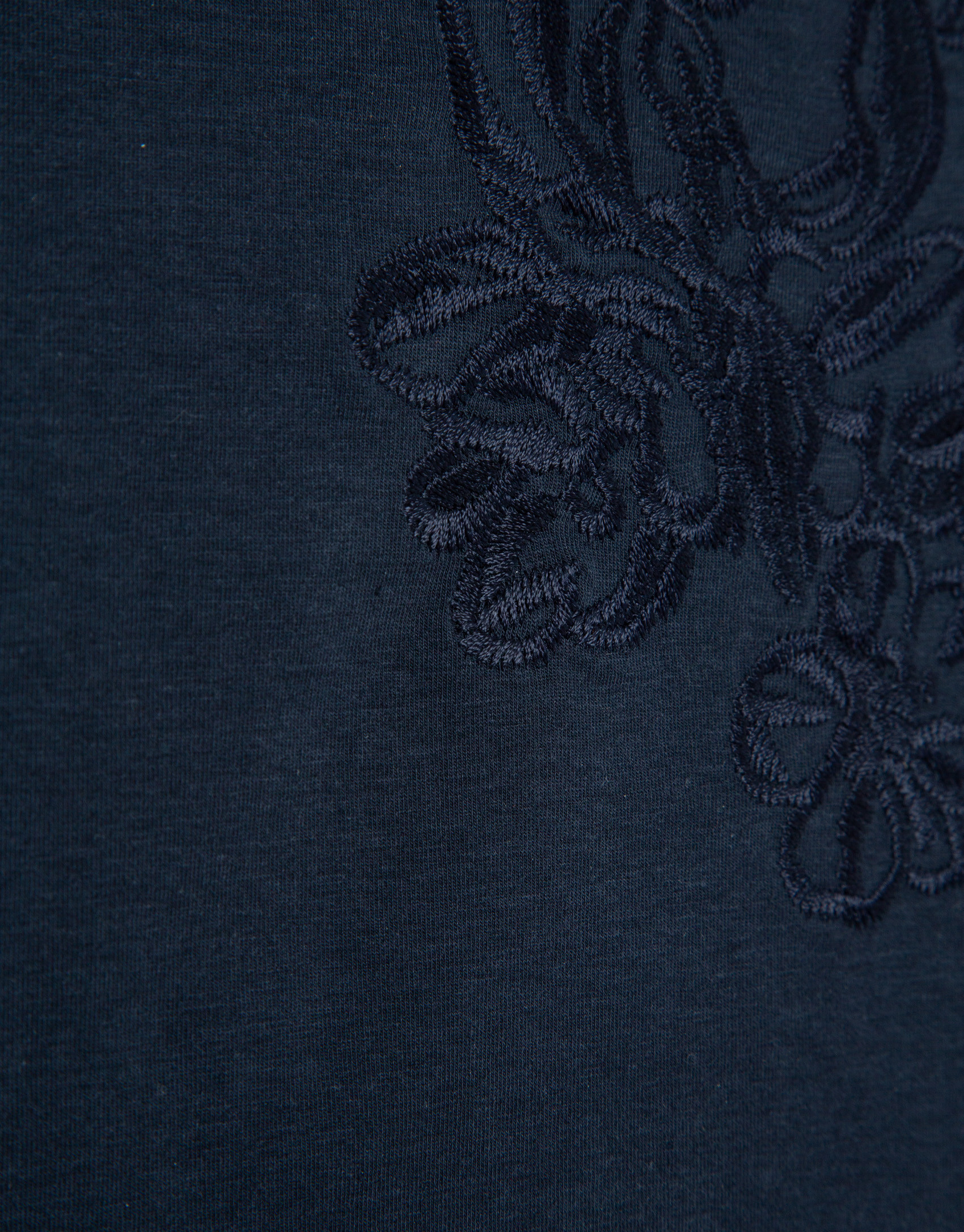 Navy blue short sleeve t-shirt with matching ... | Roberto Verino