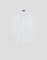 White cotton poplin shirt with drawstrings | Roberto Verino