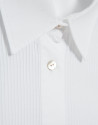 Camisa popelín algodón blanco con jaretas | Roberto Verino