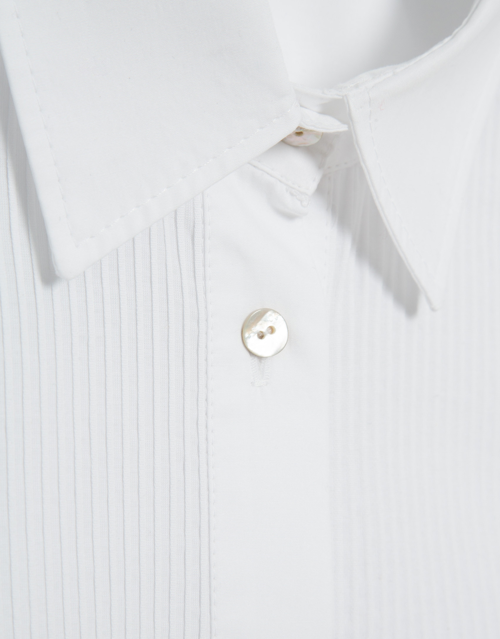Camisa popelín algodón blanco con jaretas | Roberto Verino