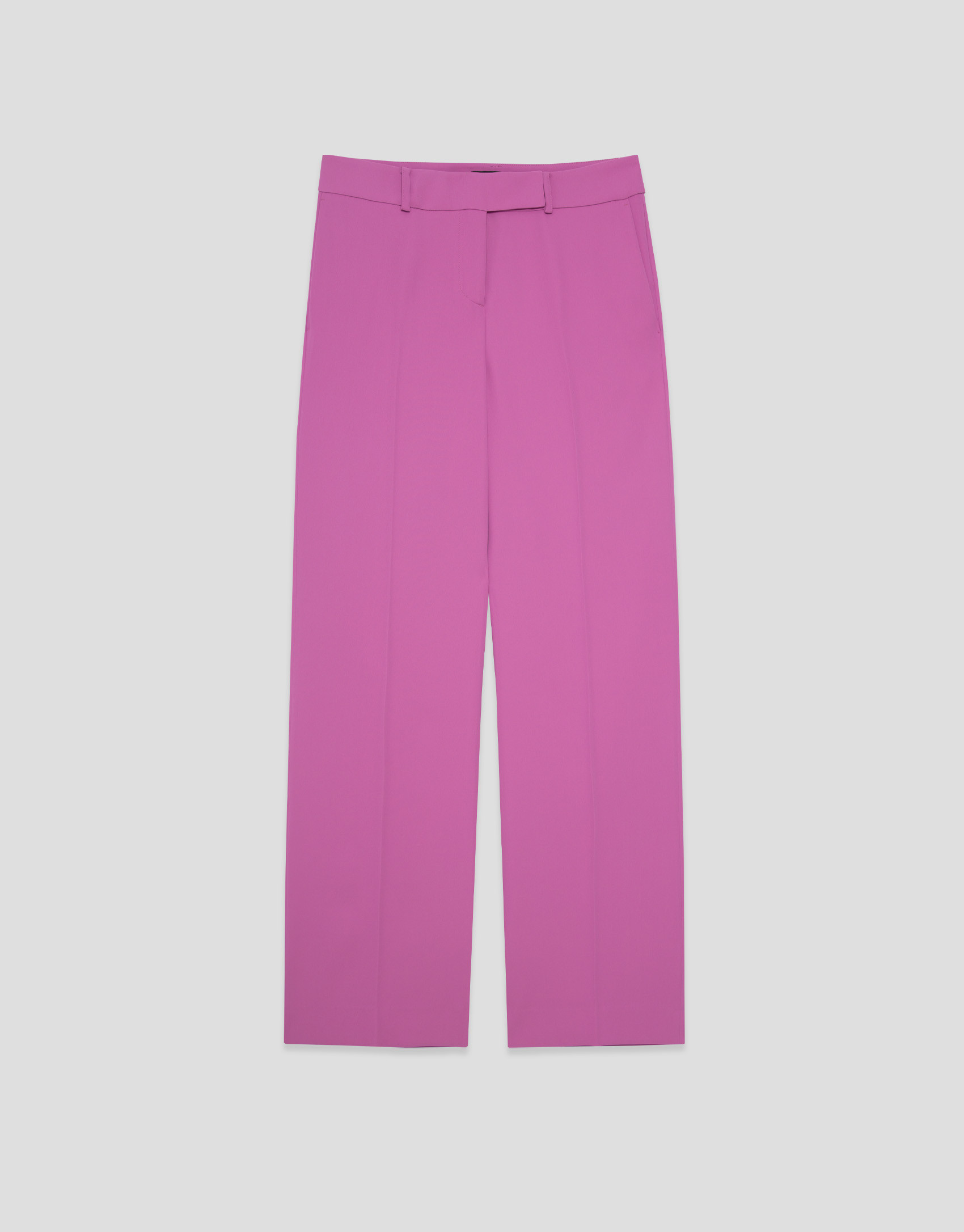 Straight pink crepe pants - Mujer - AW2026 | Roberto Verino
