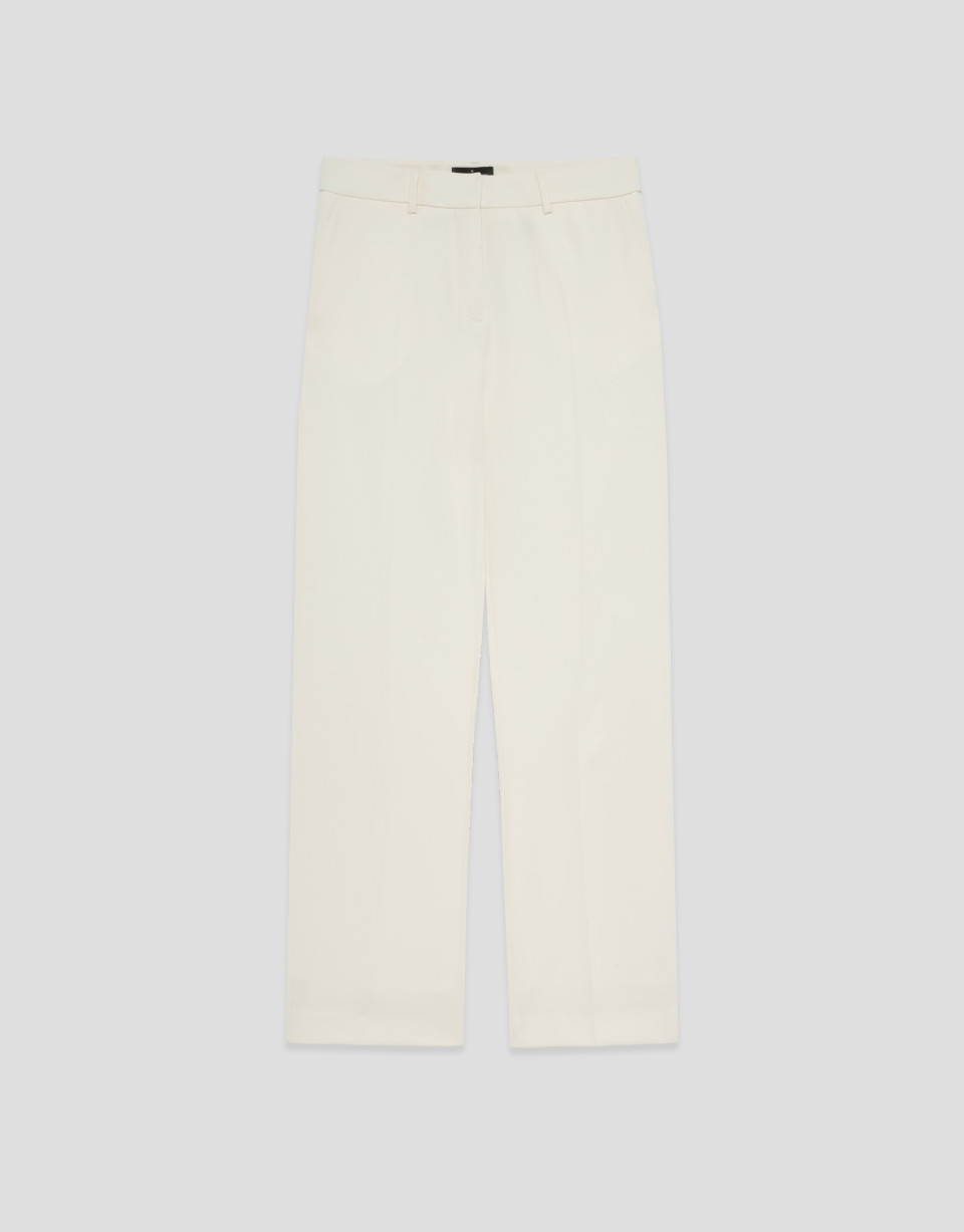 Pantalón recto crepé crudo - Mujer - OI2026 | Roberto Verino