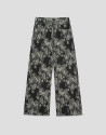 Pantalón vaquero ancho negro con jacquard crudo | Roberto Verino
