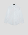 Camisa corte masculino blanca con logo bordado | Roberto Verino
