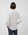 White men's cut shirt with embroidered logo | Roberto Verino