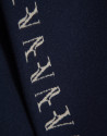 Navy blue knit pants with RV jacquard on the ... | Roberto Verino
