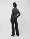 Pantalón recto napa negro - Mujer - OI2026 | Roberto Verino
