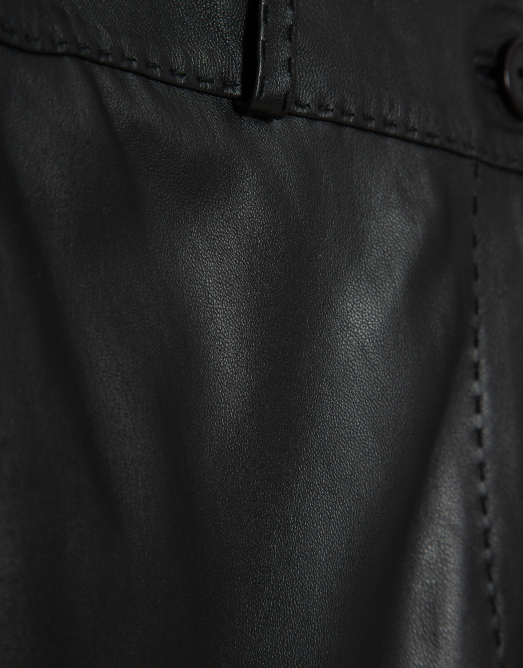 Straight black nappa trousers - Mujer - AW2026 | Roberto Verino
