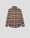 Camisa corte masculino estampado geométrico ... | Roberto Verino
