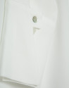 Off-white gathered blouse with flared cuffs | Roberto Verino