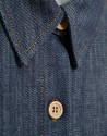 Camisa estilo masculino denim azul pespunteado | Roberto Verino
