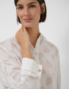 Blusón oversize devoré floral blanco - Mujer | Roberto Verino