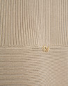 Beige fitted knit sleeveless midi dress - Mujer | Roberto Verino