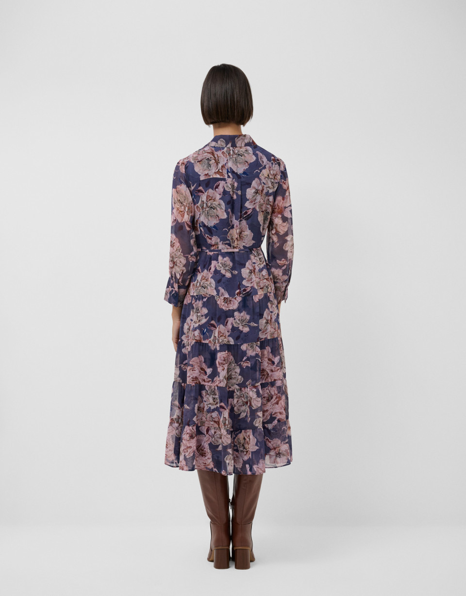 Vestido camisero con estampado floral rosa ... | Roberto Verino