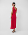 Vestido largo corte imperio rojo - Mujer | Roberto Verino