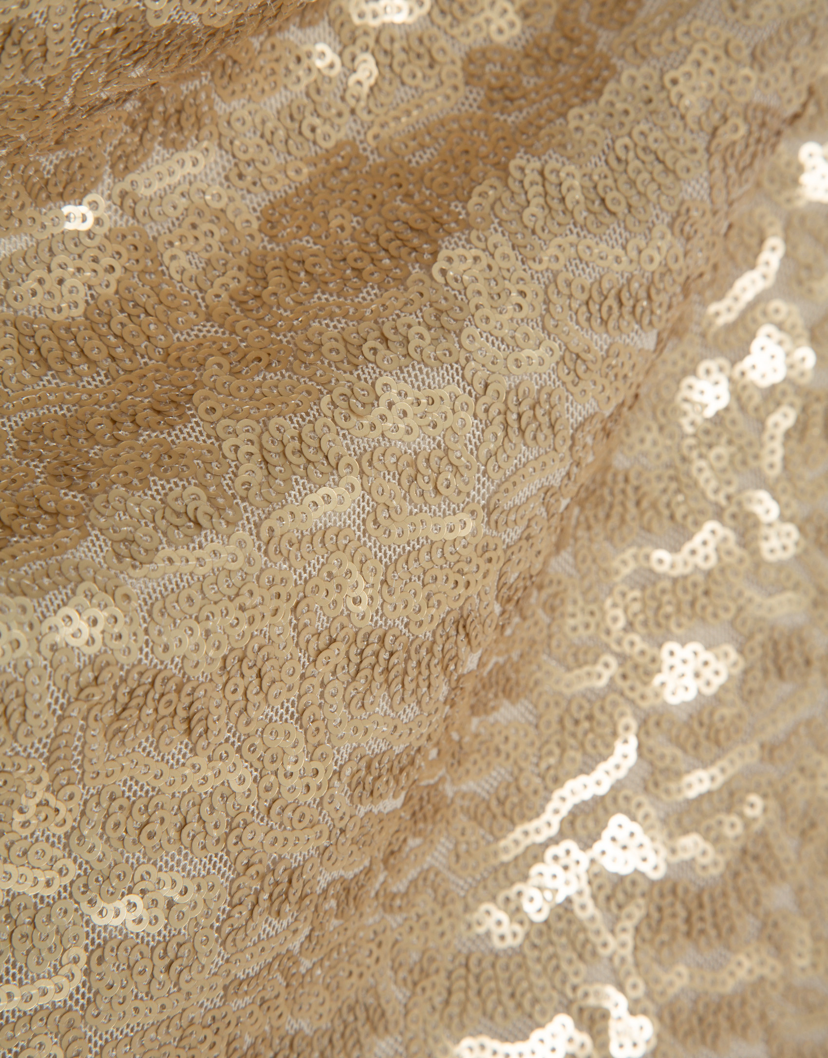 Vestido lencero midi lentejuelas oro mate | Roberto Verino