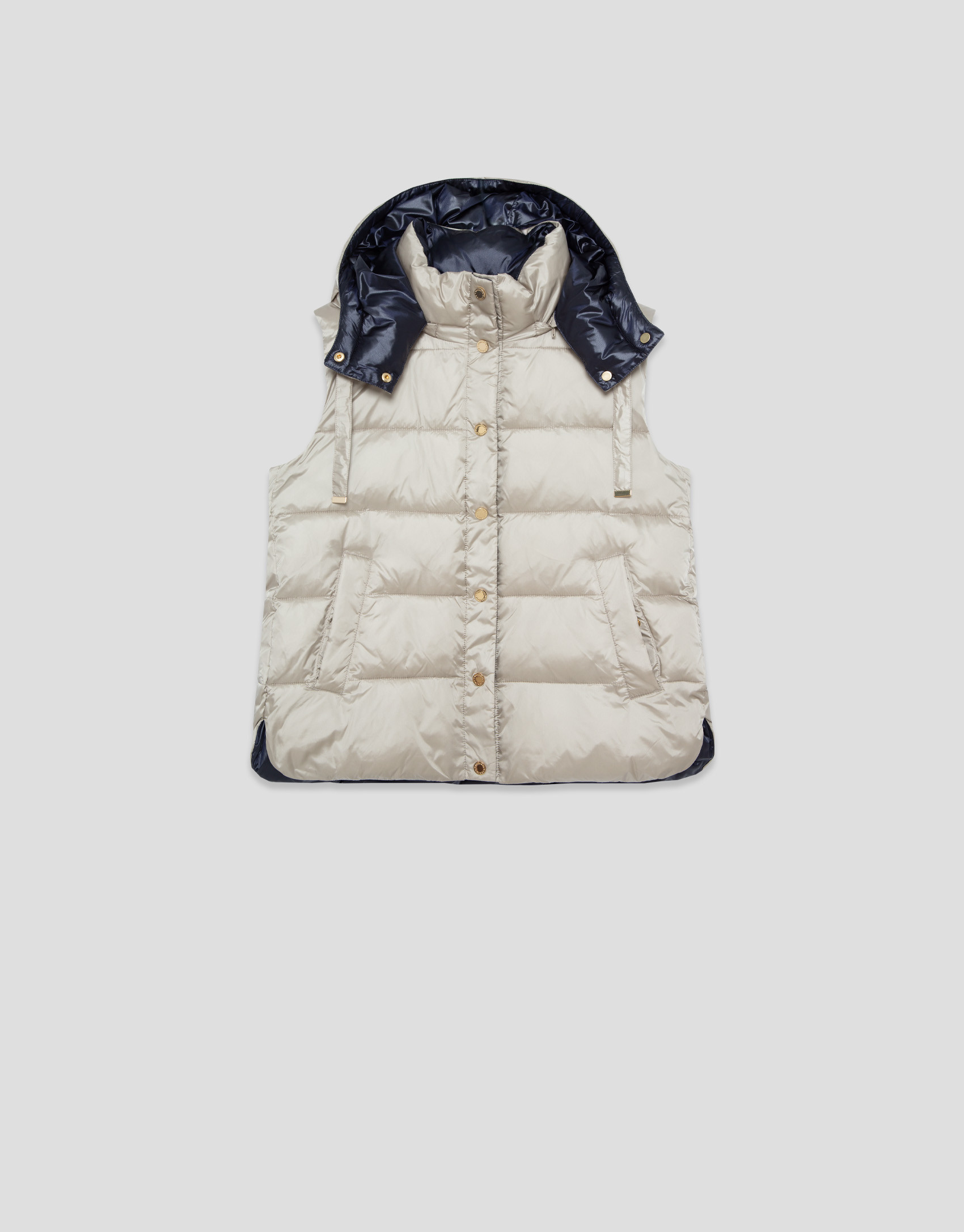 Beige/navy reversible quilted vest - Mujer | Roberto Verino
