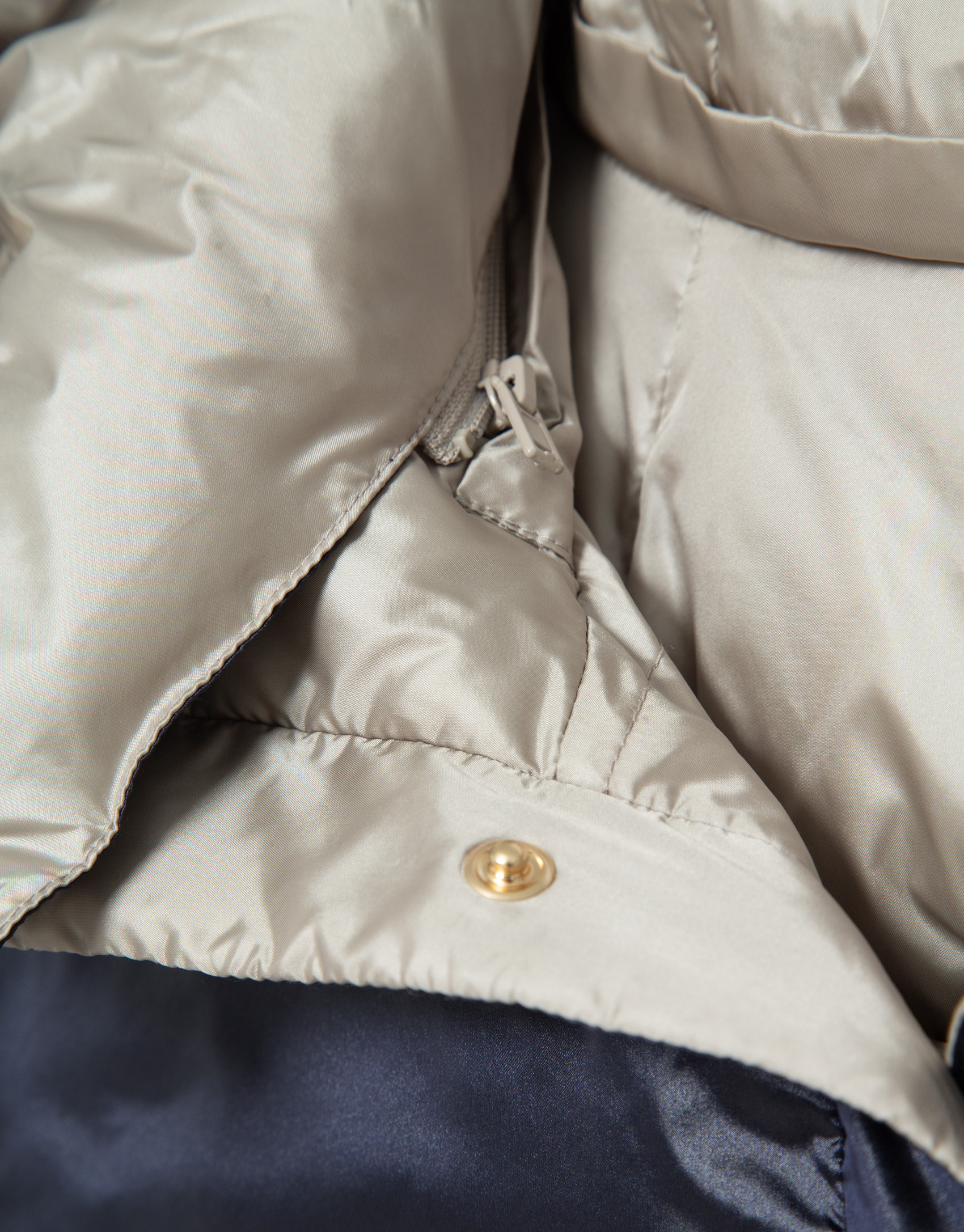 Beige/navy reversible quilted vest - Mujer | Roberto Verino