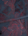 Chaleco cruzado azul marino con jacquard ... | Roberto Verino