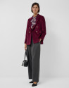 Blazer cruzada pana burdeos - Mujer - OI2026 | Roberto Verino