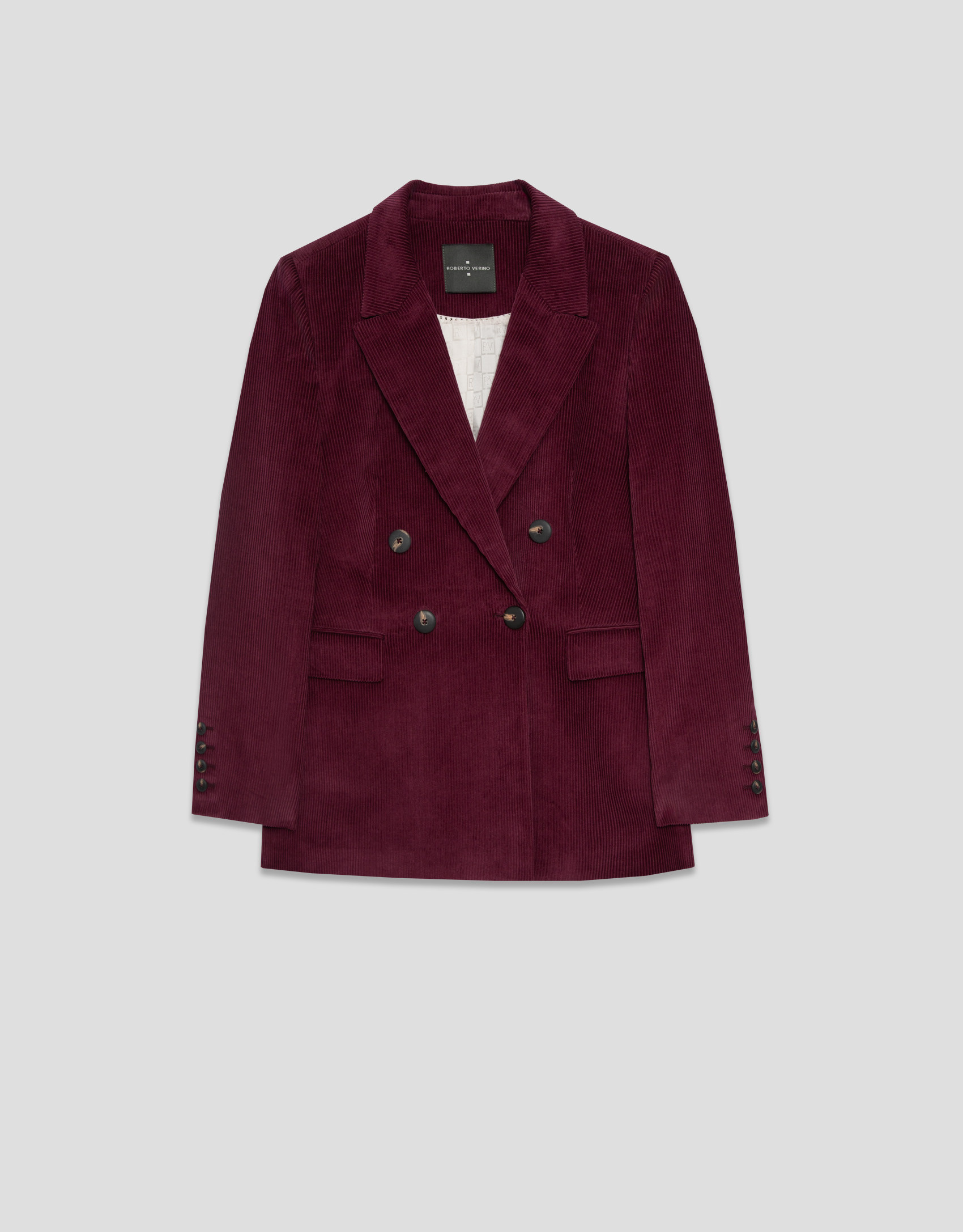 Blazer cruzada pana burdeos - Mujer - OI2026 | Roberto Verino