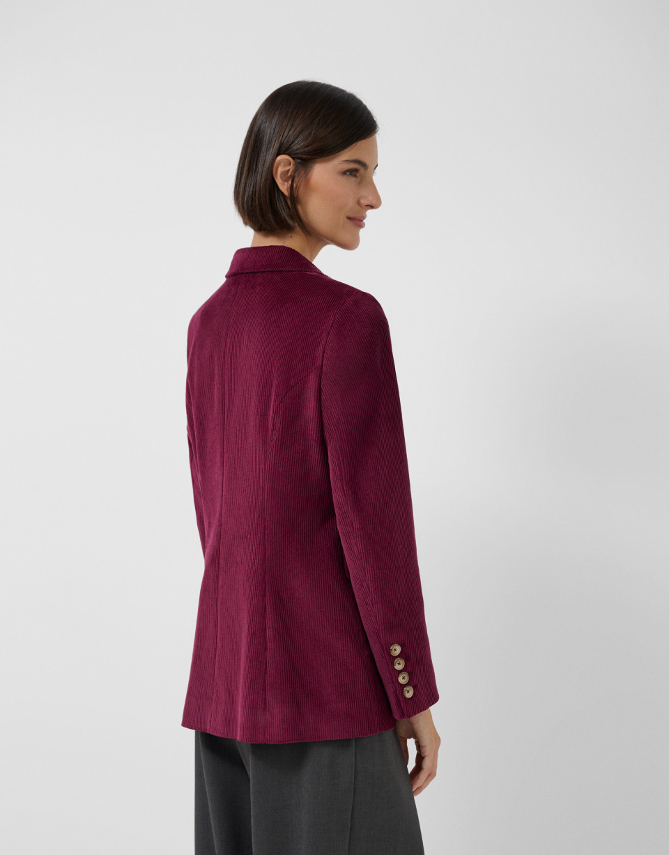 Blazer cruzada pana burdeos - Mujer - OI2026 | Roberto Verino
