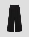 Pantalón recto con pinzas crepé negro - Mujer | Roberto Verino