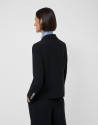 Chaqueta corta crepé negra - Mujer - OI2026 | Roberto Verino