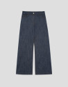 Wide-leg straight trousers with four pockets ... | Roberto Verino