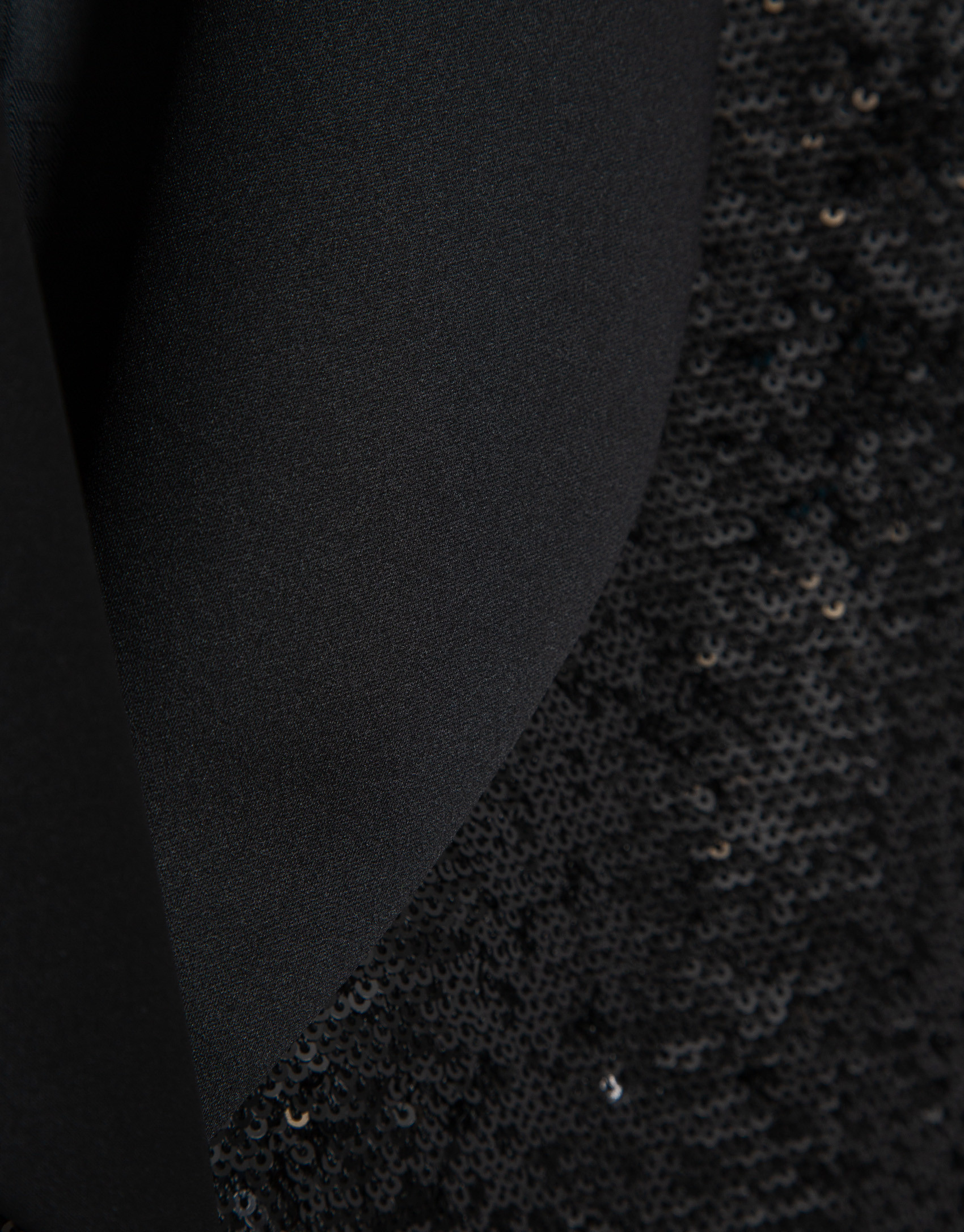 Blazer smoking negra con lentejuelas planas | Roberto Verino