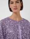 Short puffed jacket with lilac paillettes | Roberto Verino