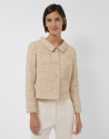 Chaqueta corta cuatro bolsillos tweed beige | Roberto Verino