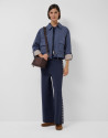 Navy blue jacket with beige interior - Mujer | Roberto Verino
