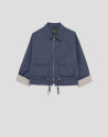 Navy blue jacket with beige interior - Mujer | Roberto Verino