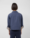 Navy blue jacket with beige interior - Mujer | Roberto Verino