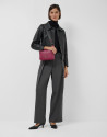 Black leather jacket with snake print - Mujer | Roberto Verino