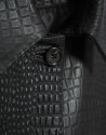 Black leather jacket with snake print - Mujer | Roberto Verino