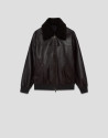 Dark brown nappa bomber jacket - Mujer - AW2026 | Roberto Verino