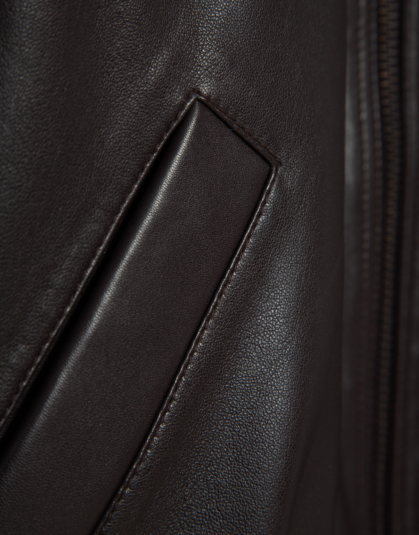 Dark brown nappa bomber jacket - Mujer - AW2026 | Roberto Verino