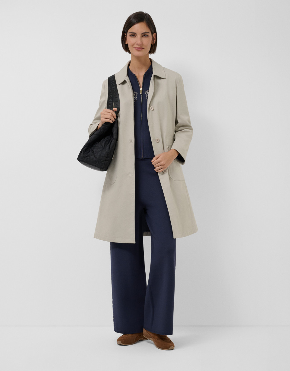 Raw shirt collar trench coat - Mujer - AW2026 | Roberto Verino
